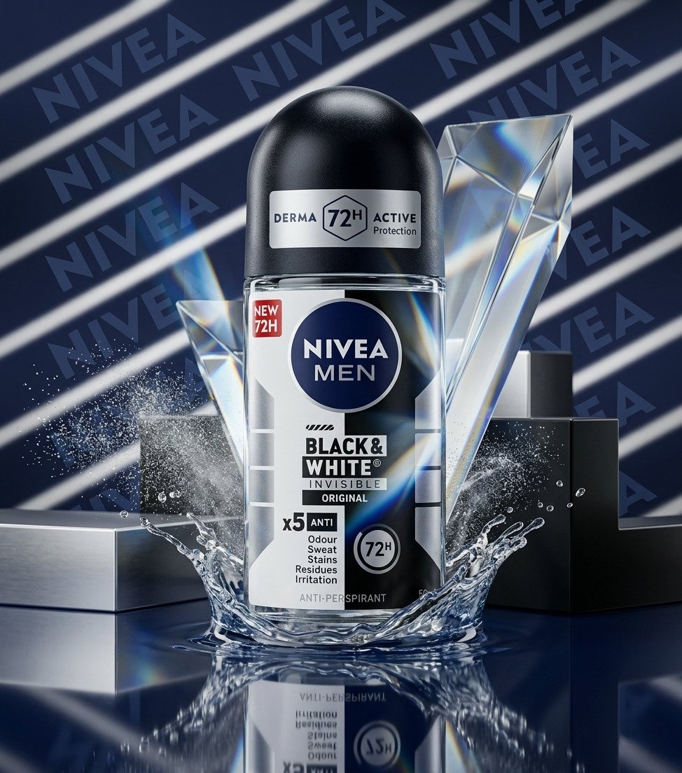 Nivea Men Black & White Roll-On Deodorant 50 ml