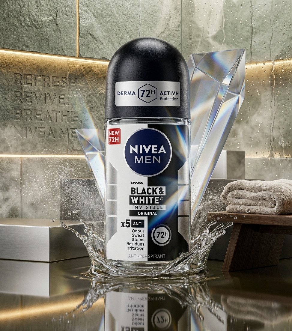 Nivea Men Black & White Roll-On Deodorant 50 ml